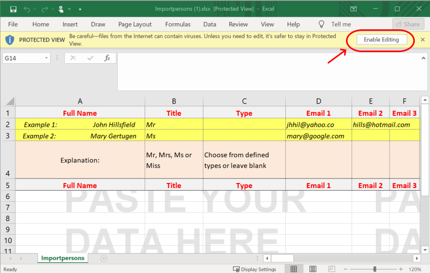 Picture 3 for the downloading excel file