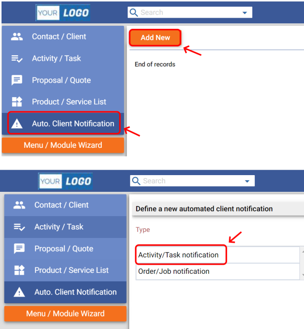 Picture 1 for creating automated activity