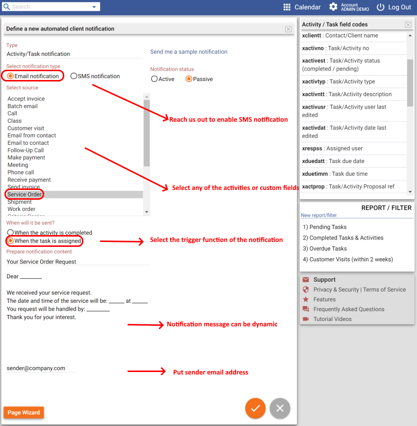 Picture 2 for creating automated activity